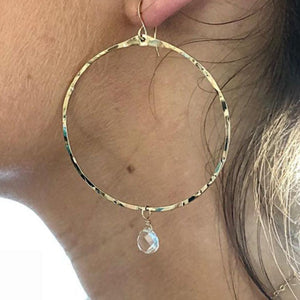 Kendall Crystal Hoop Earrings